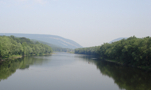 View of the river in the Delaware Water Gap National Recreation Area. Photo by DRBC.